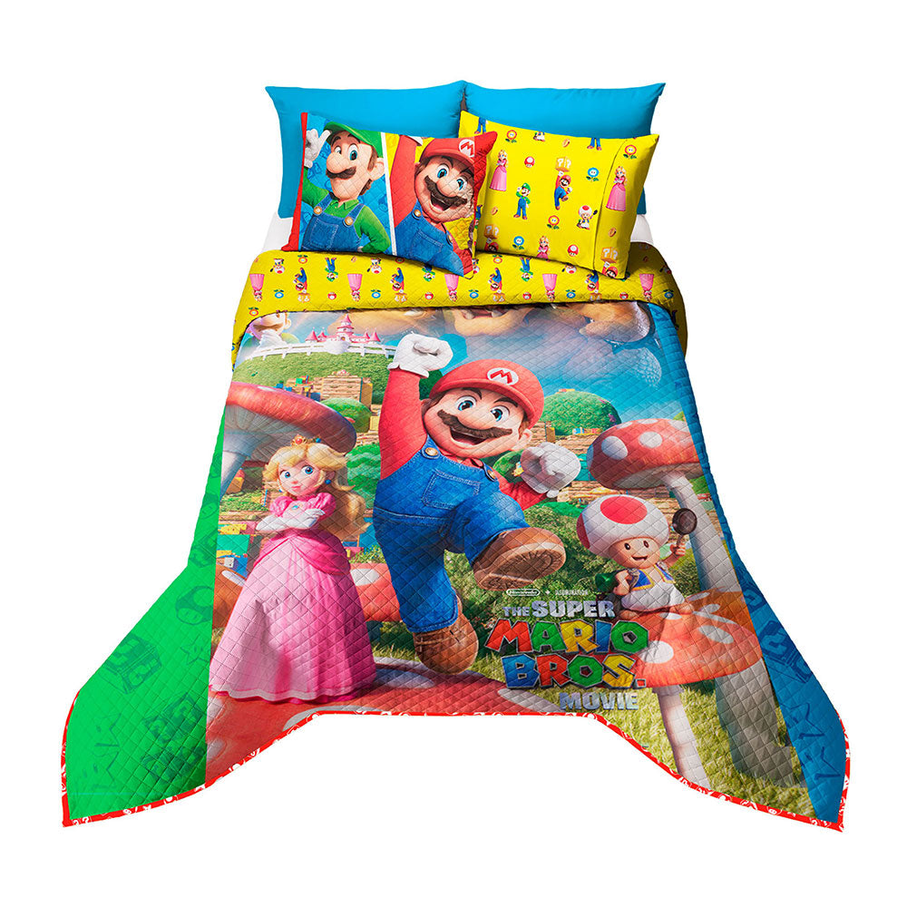 Edrecolcha Matrimonial 1.90 x 2.25 mts. Mario Bros