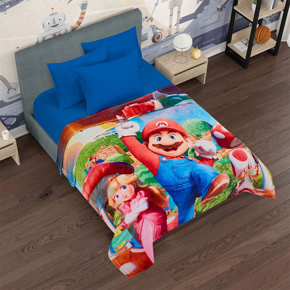 Cobertor Serenity Mario Bros Matrimonial 1.80 x 2.10 mts.