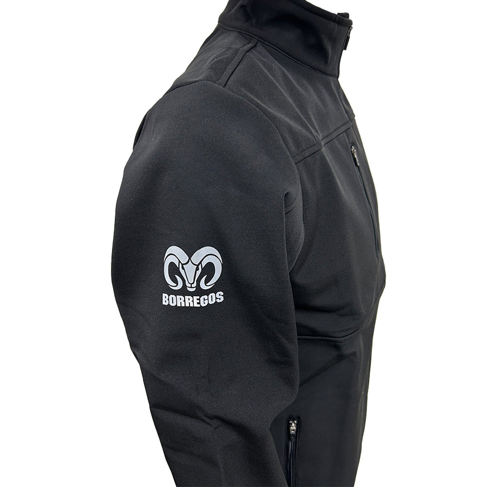 Chamarra Poliéster Térmica Borregos Negro, Caballero