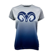 Playera Deportiva BORREGOS Degradada Jaspe Mujer, Azul