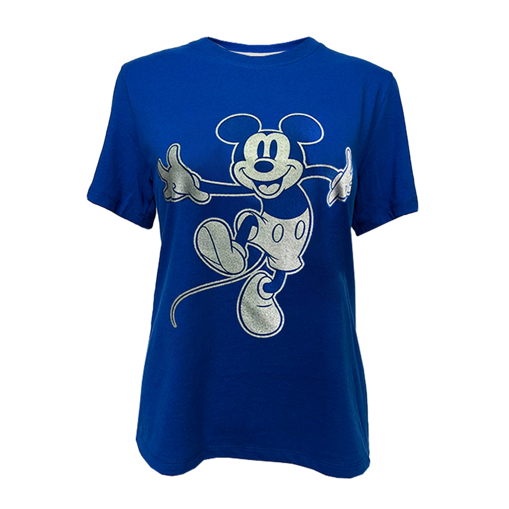 Playera Casual Disney Mickey plata TEC Mujer Azul