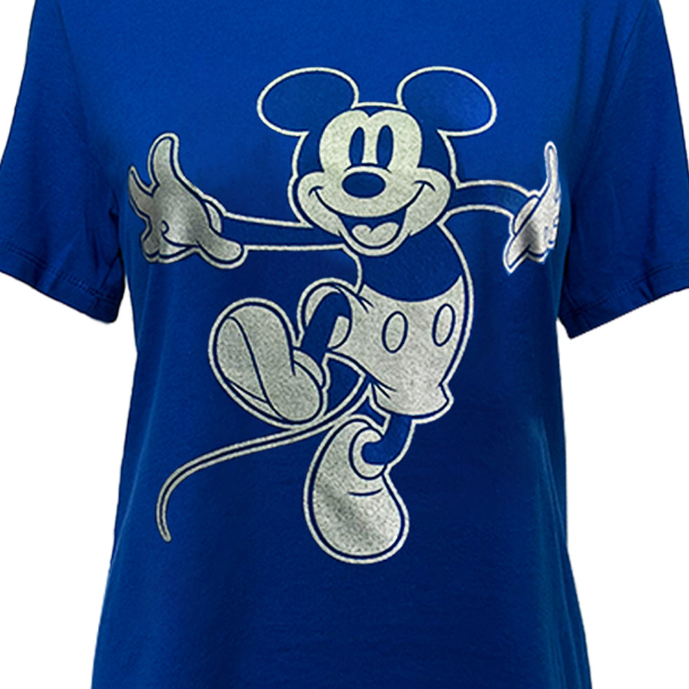 Playera Casual Disney Mickey plata TEC Mujer Azul