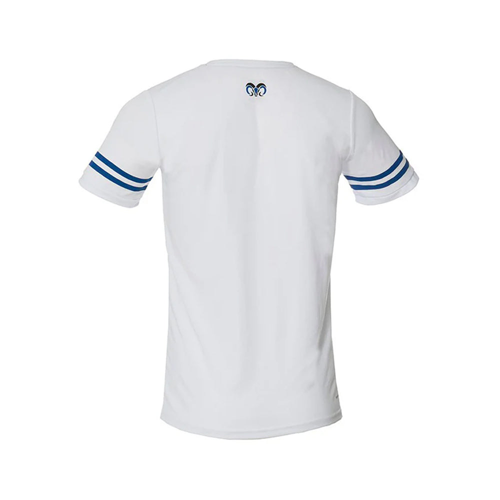 Playera Deportiva Doble Linea BORREGOS CF blanco