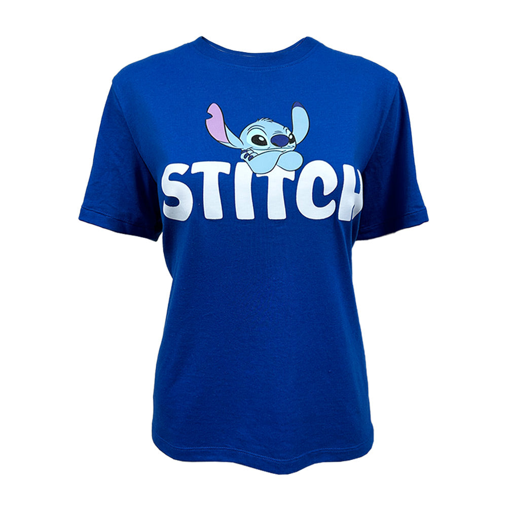 Playera Casual Disney Stitch TEC Mujer Azul