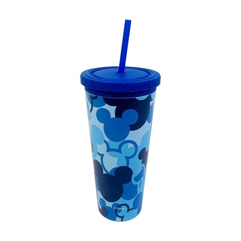 Vaso Con Popote Disney TEC Azul