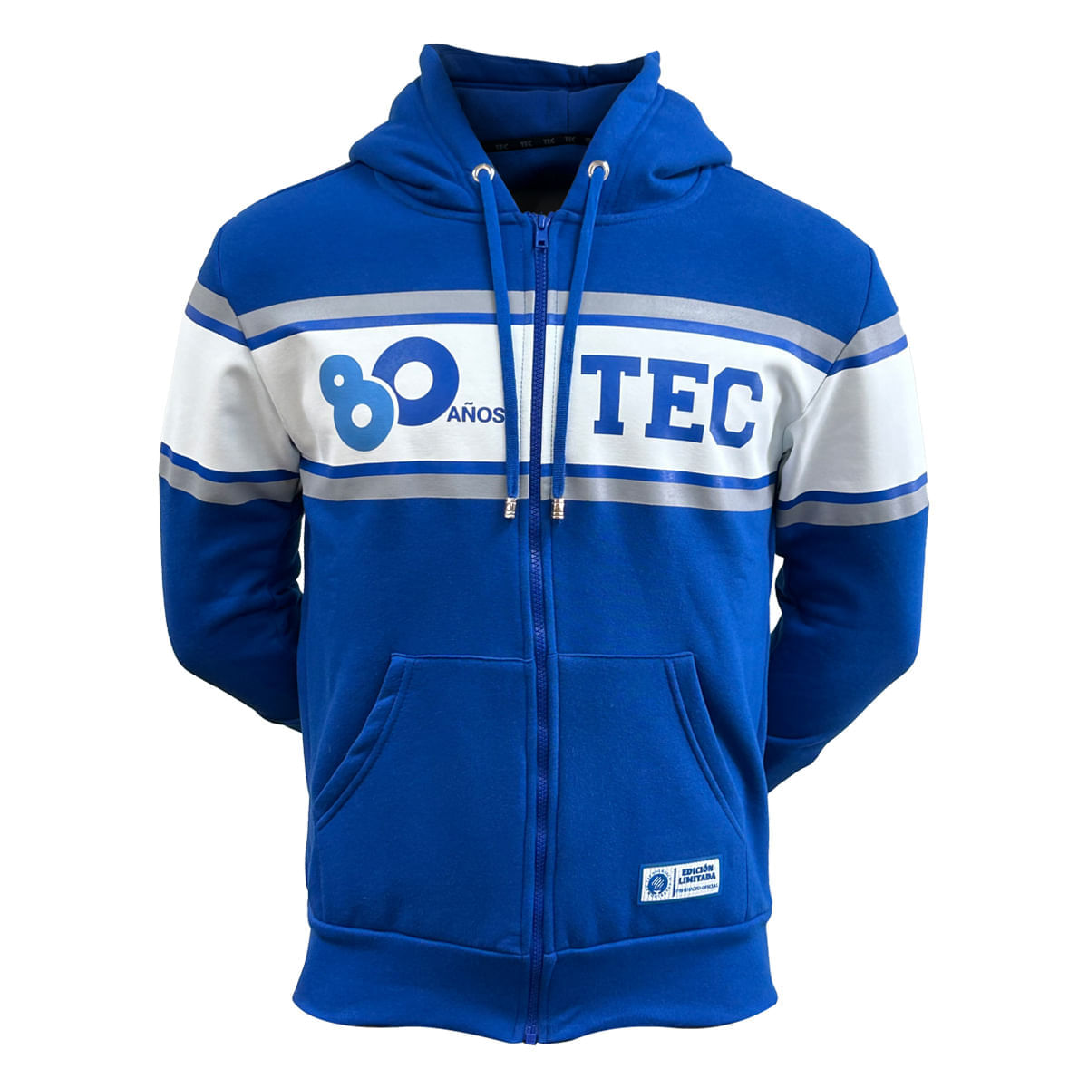 Sudadera Tec 80 Aniversario con Zipper Azul