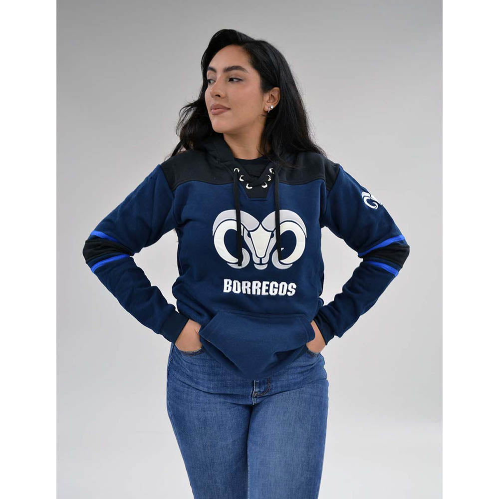 Sudadera Vintage BORREGOS Unisex Azul/Negro