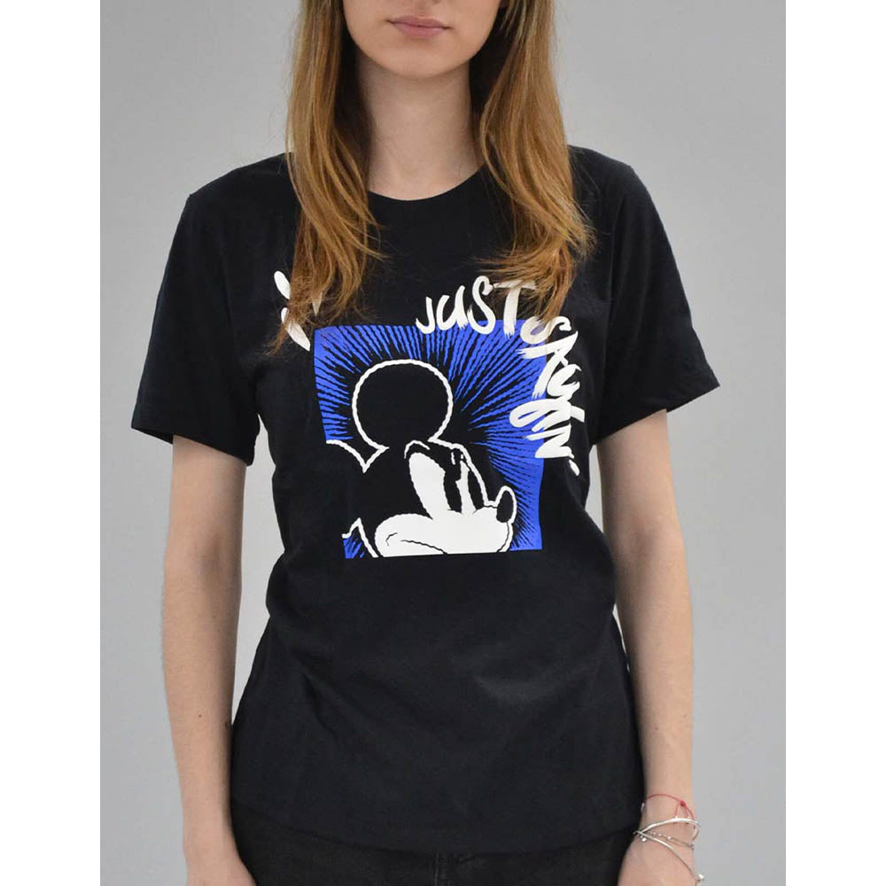 Playera Casual Disney Mickey Just Saying TEC Mujer Negro