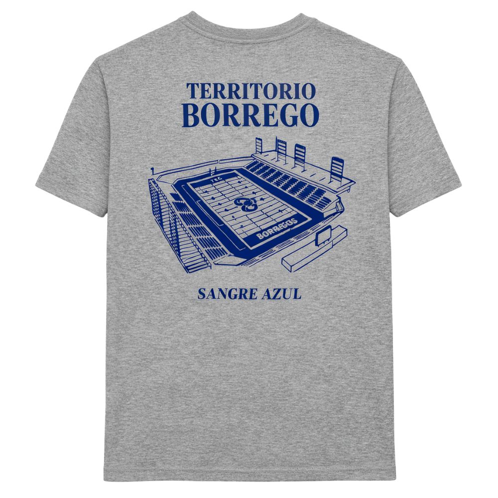 Playera Casual Blank Estadio BORREGOS Gris, Unisex