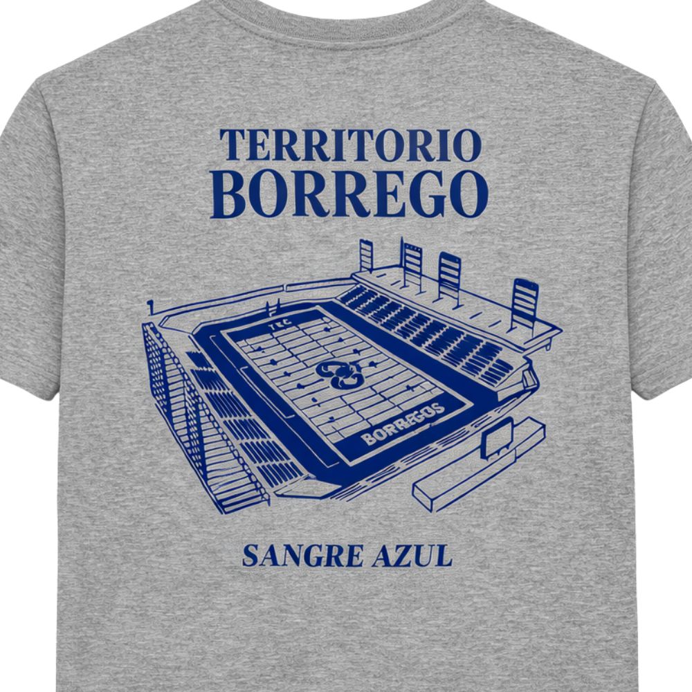 Playera Casual Blank Estadio BORREGOS Gris, Unisex
