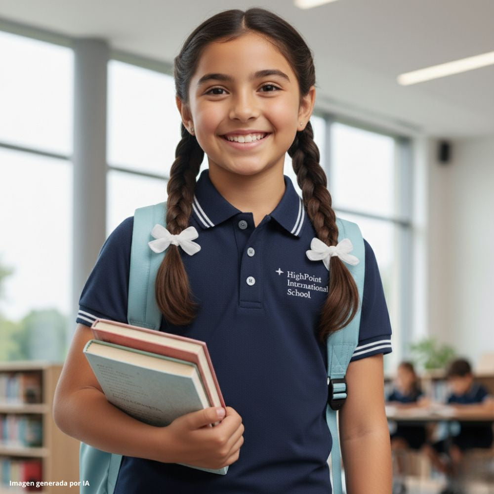 Playera Polo Uniforme HPIS marino