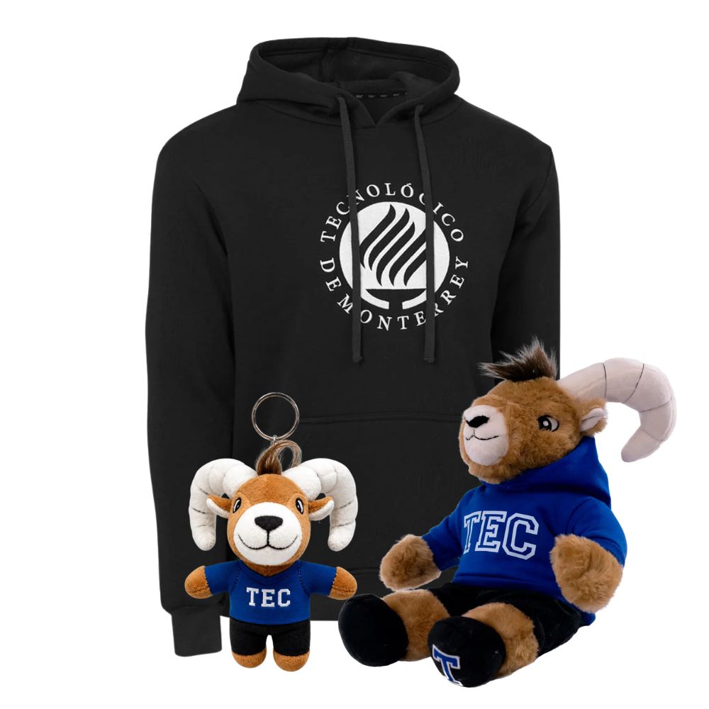 Kit Ready For TEC Sudadera Essential ANTORCHA negro + Teus Hoodie + Teus Mini Llavero