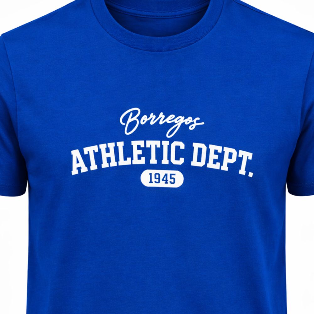 Playera Casual Blank ATHLETIC BORREGOS Azul, Unisex
