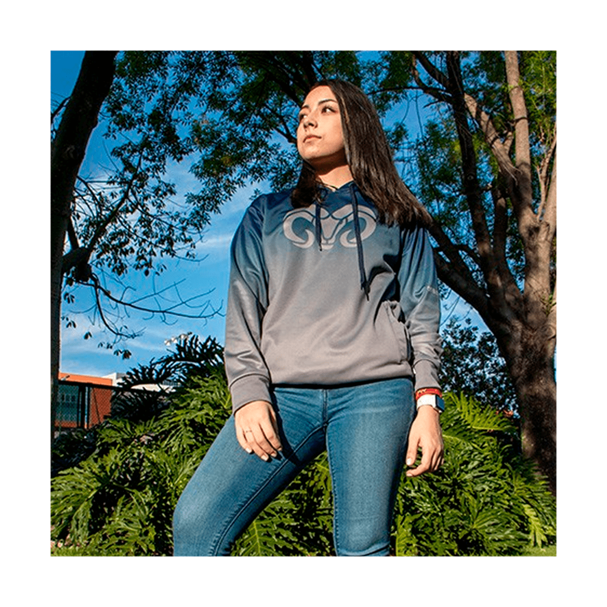 Sudadera BORREGOS degradado en azul marino, unisex