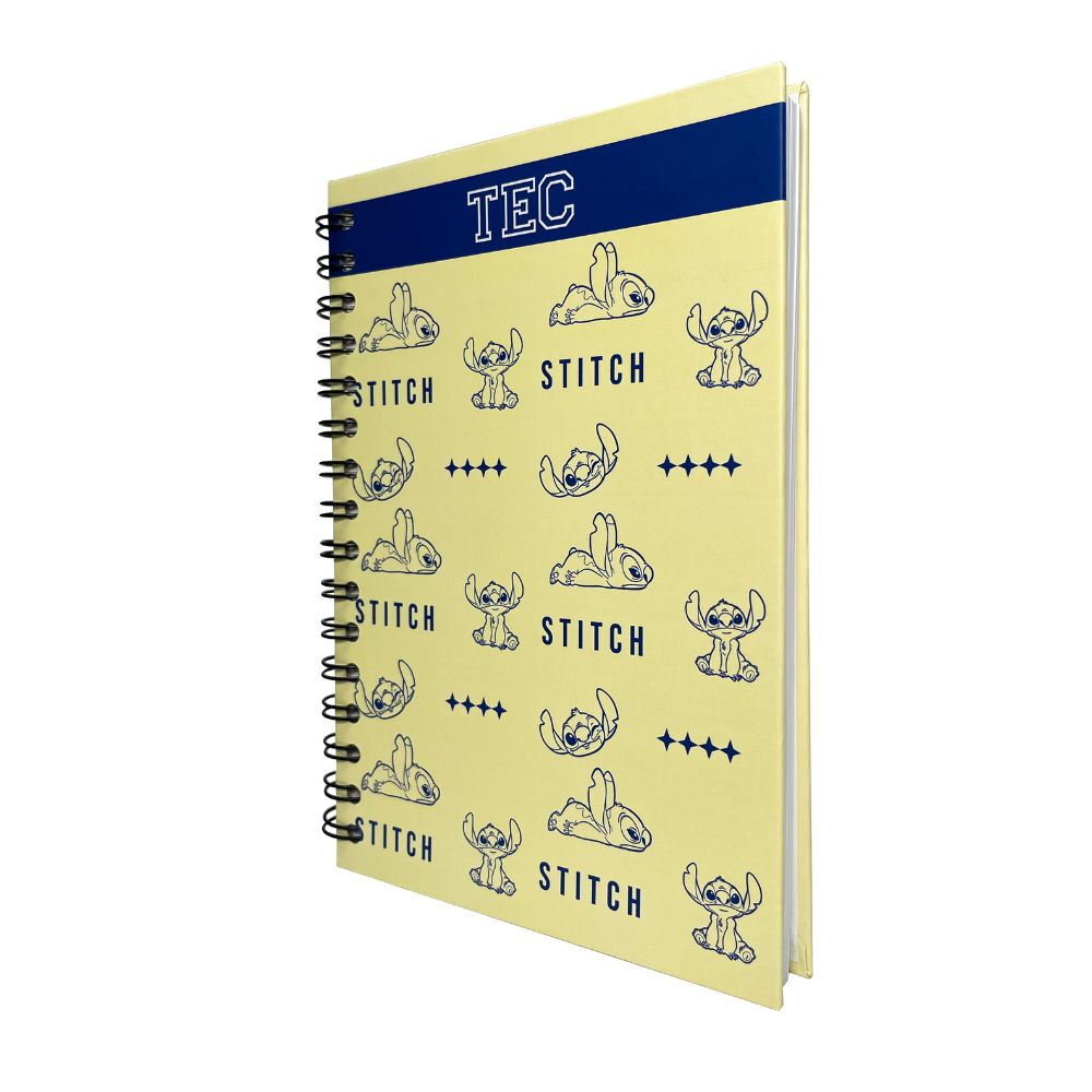 Libreta Mult Spiral Disney Stitch TEC, Beige