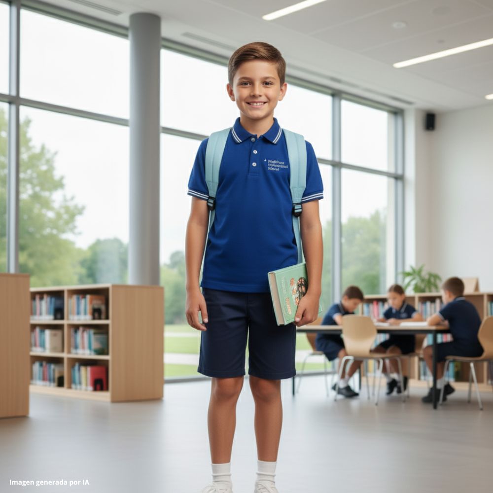 Playera Polo Uniforme HPIS azul