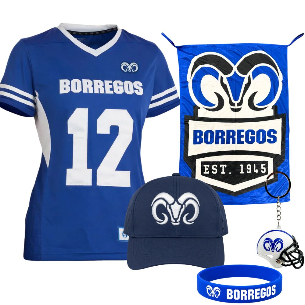 Kit Fan BORREGOS Jersey Oficial Local Con Número Azul, Mujer
