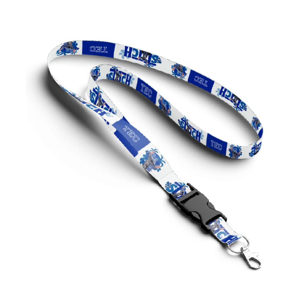 Portagafete Disney Stitch LA TEC, Blanco