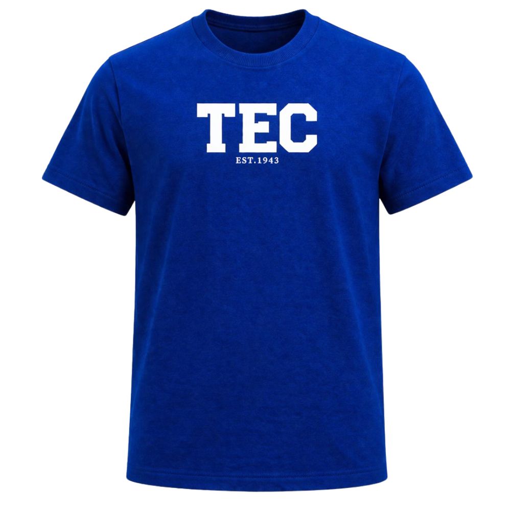 Playera Casual Blank TEC Azul Unisex