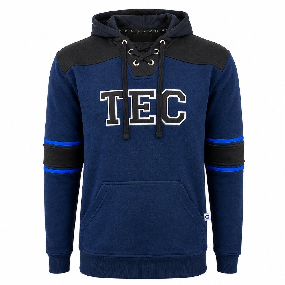 Sudadera Algodón Vintage TEC Marino/Negro, Unisex