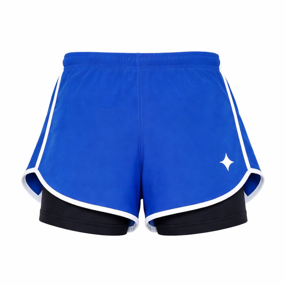 Short Deportivo Uniforme HPIS Azul/Blanco Mujer