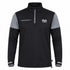 Sudadera Deportiva BORREGOS con Bolsillo y Medio Zipper Negro, Hombre