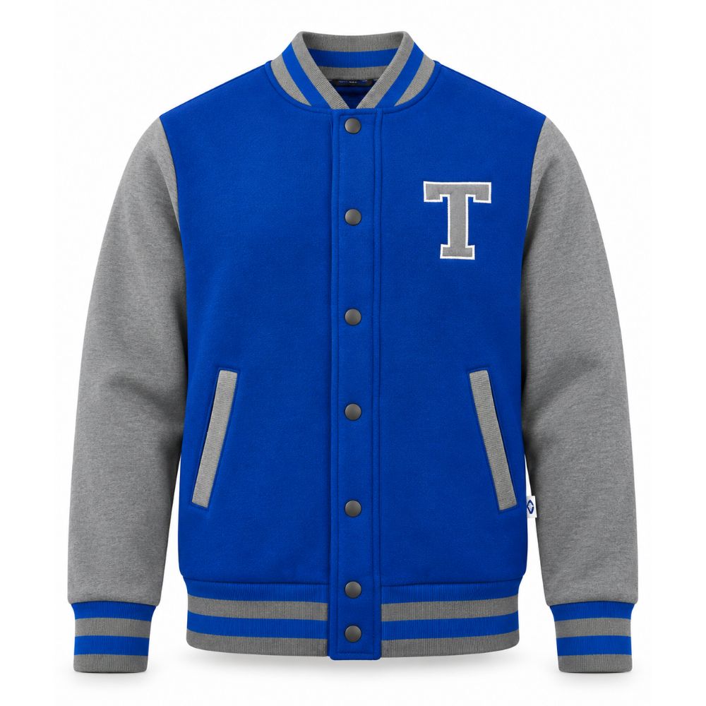 Chamarra Universitaria Básica TEC Azul/Gris, Unisex