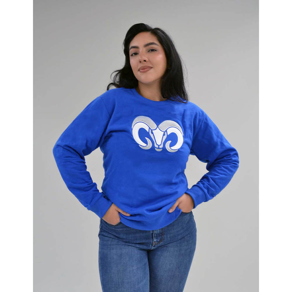 Sudadera Crewneck azul rey BORREGOS