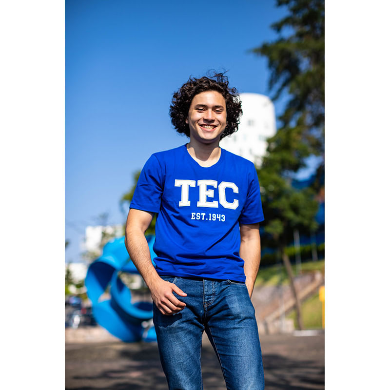 Playera Casual TEC Cuello Redondo - Azul, Hombre