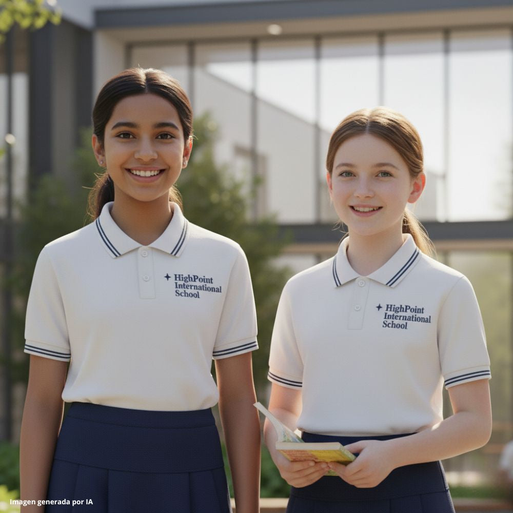 Playera Polo Uniforme HPIS blanco