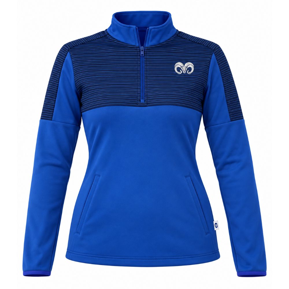 Sudadera Medio Zipper BORREGOS Azul, Mujer