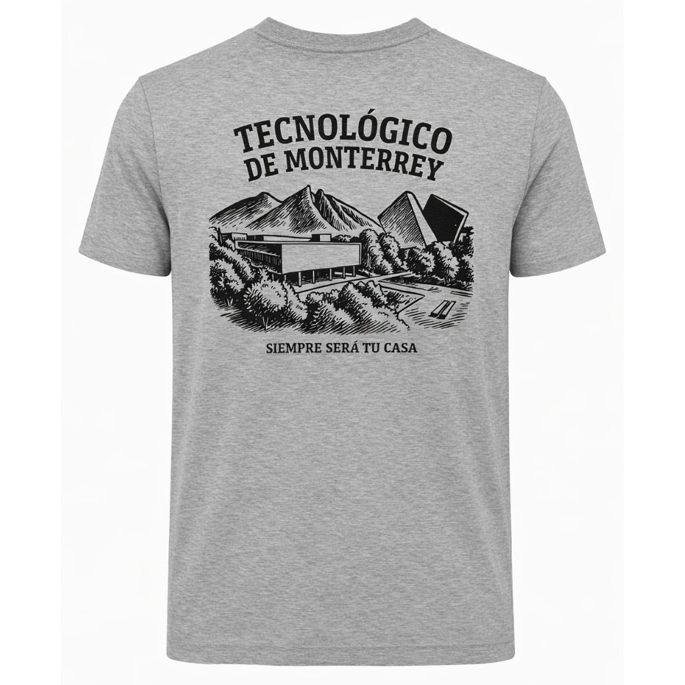 Playera Casual Blank EST TEC Gris, Unisex