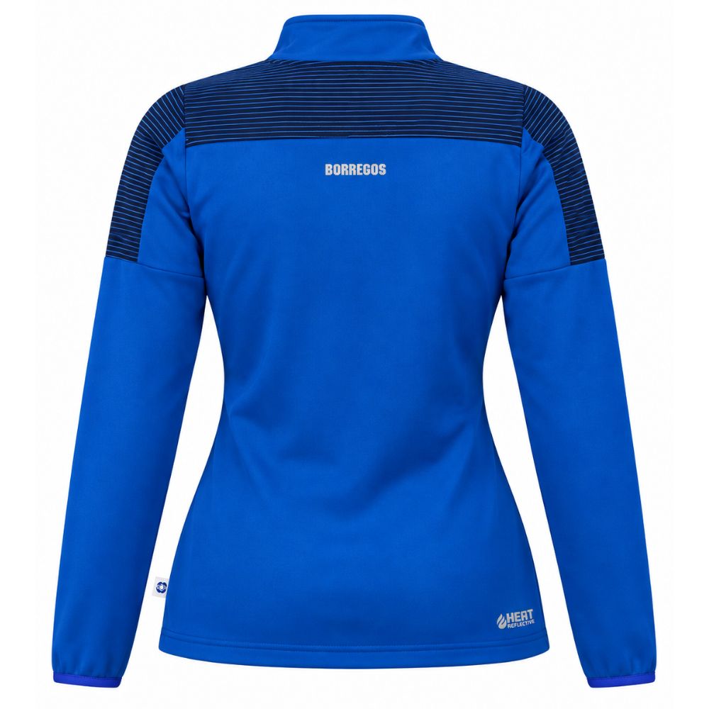 Sudadera Medio Zipper BORREGOS Azul, Mujer