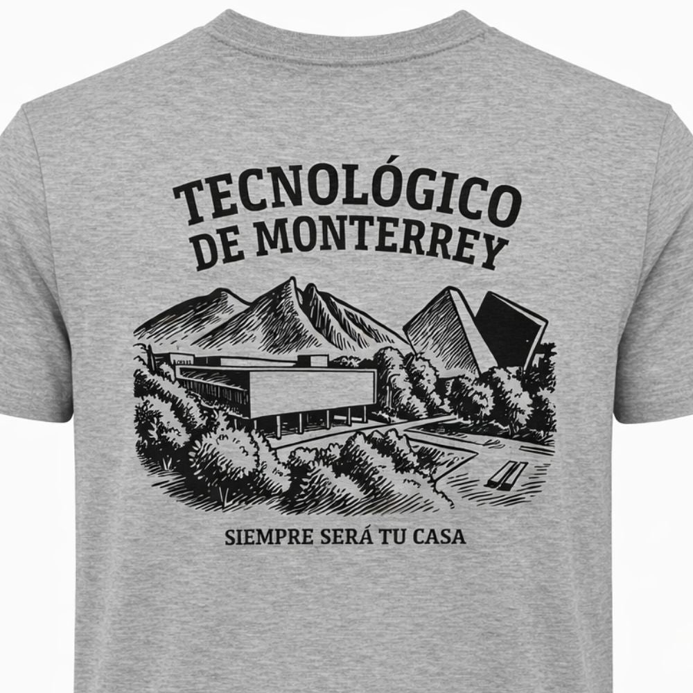 Playera Casual Blank EST TEC Gris, Unisex