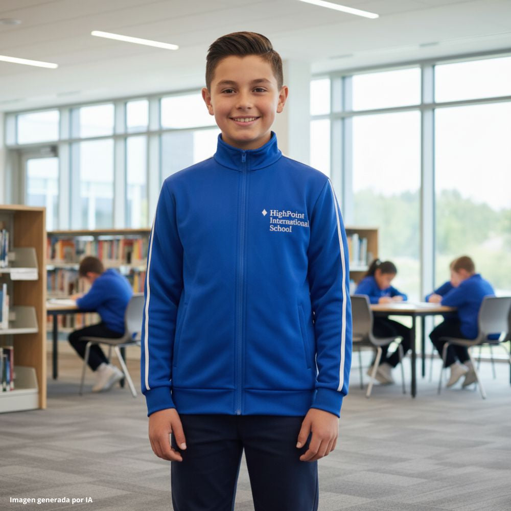 Chamarra Deportiva Uniforme HPIS azul