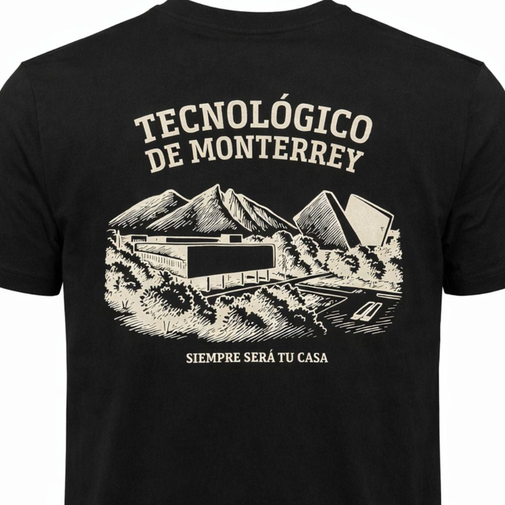Playera Casual Blank EST TEC Negro, Unisex