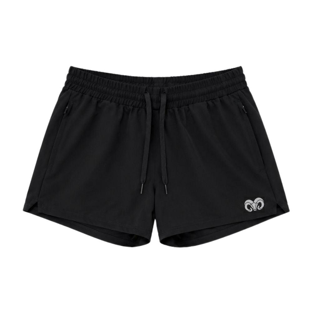 Short Deportivo Running BORREGOS Negro, Mujer