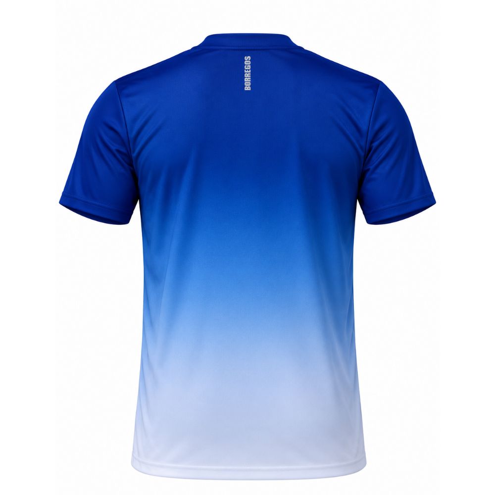 Playera Deportiva Degradada BORREGOS Azul/Blanco, Hombre