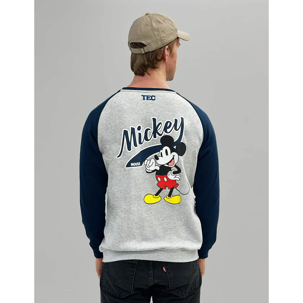 Sudadera PO Moda Disney Mickey TEC Gris/ Azul Marino