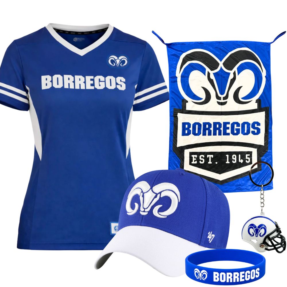 Kit Fan BORREGOS Gorra 47 + Jersey Oficial Local Sin Número Azul, Mujer