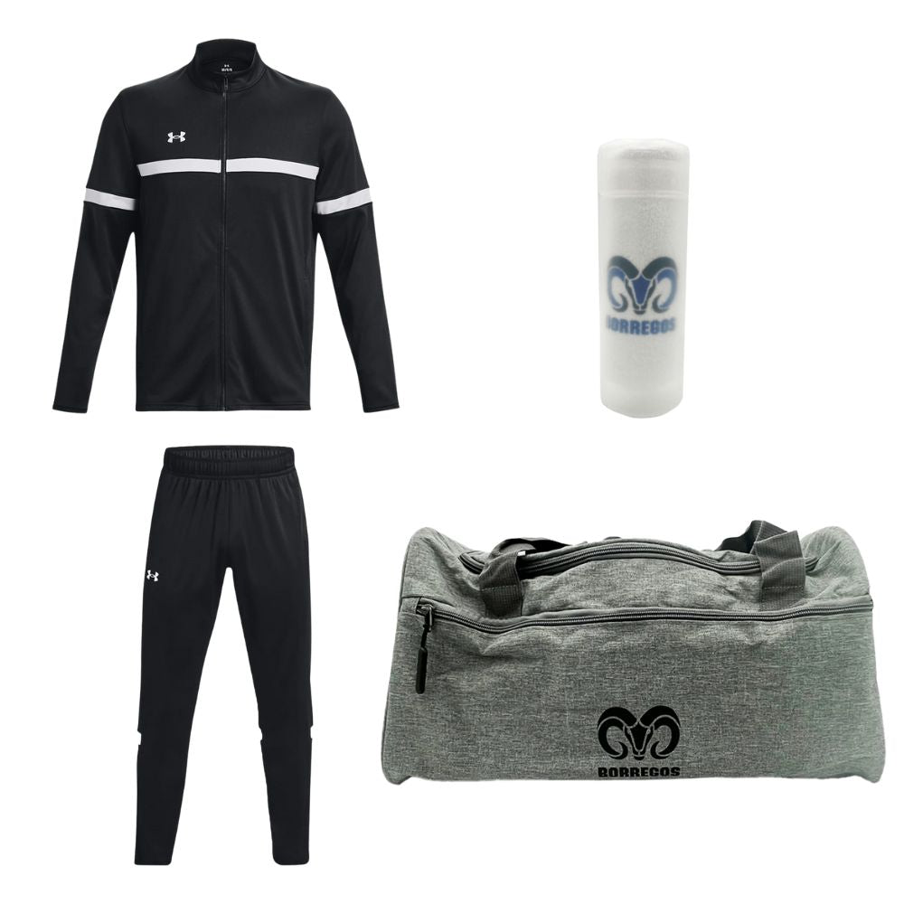 Kit Gym Under Armour Hombre Negro + Maleta + Toalla