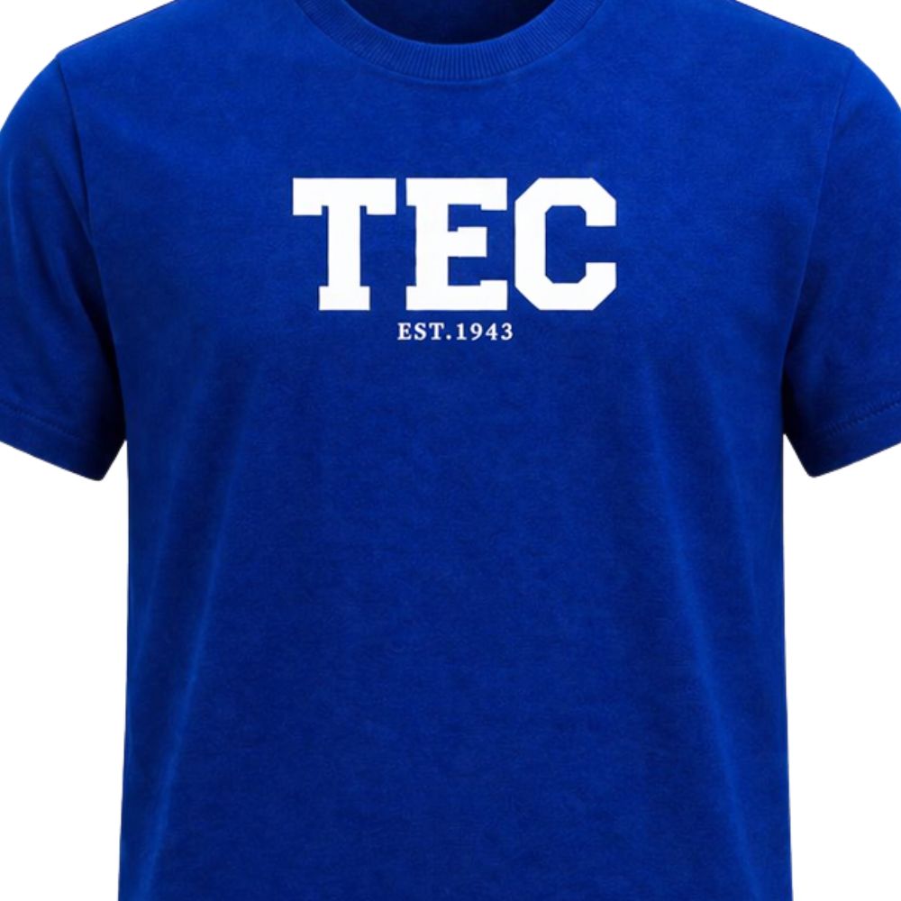 Playera Casual Blank TEC Azul Unisex