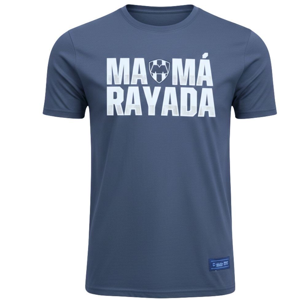 Playera Casual Mamá Rayados Azul, mujer
