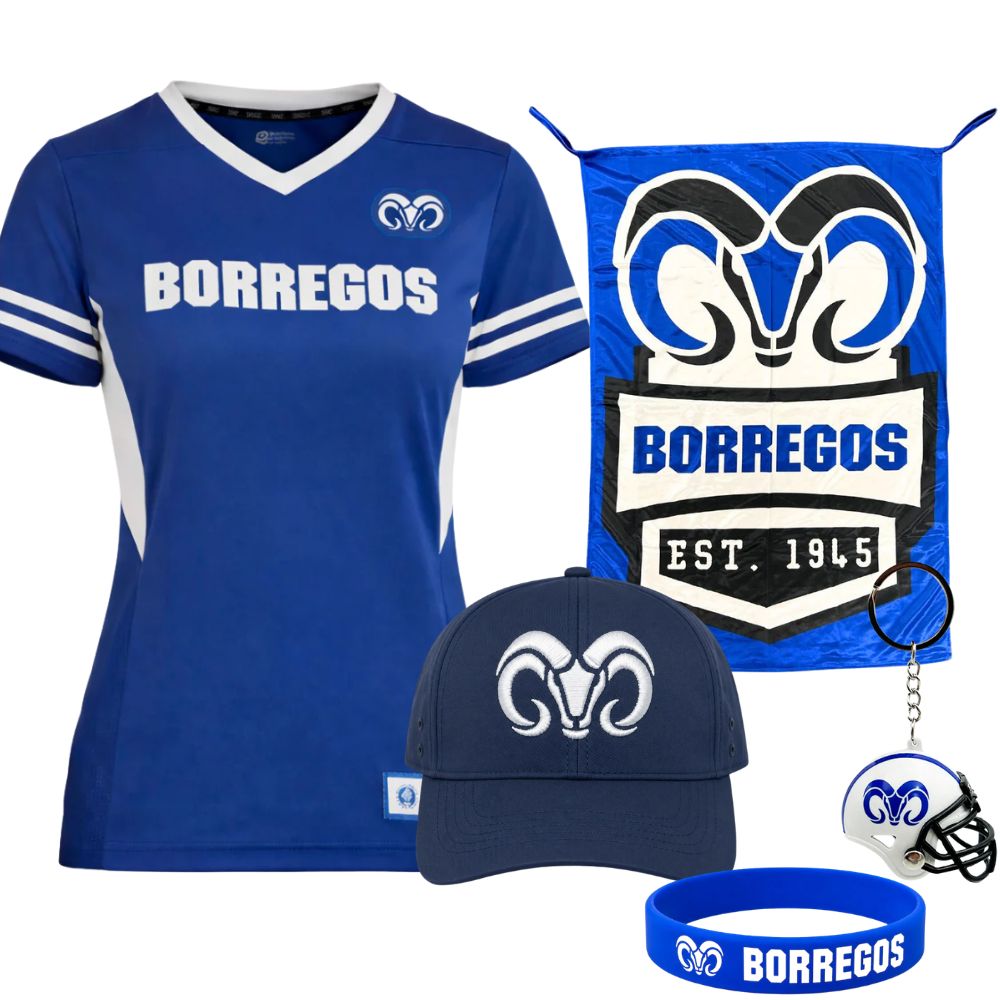 Kit Fan BORREGOS Jersey Oficial Local Sin Número Azul, Mujer