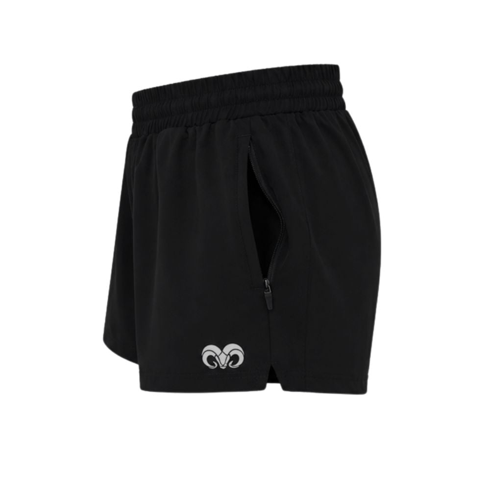 Short Deportivo Running BORREGOS Negro, Mujer