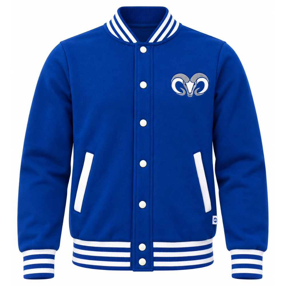 Chamarra Universitaria Básica BORREGOS Azul, Unisex