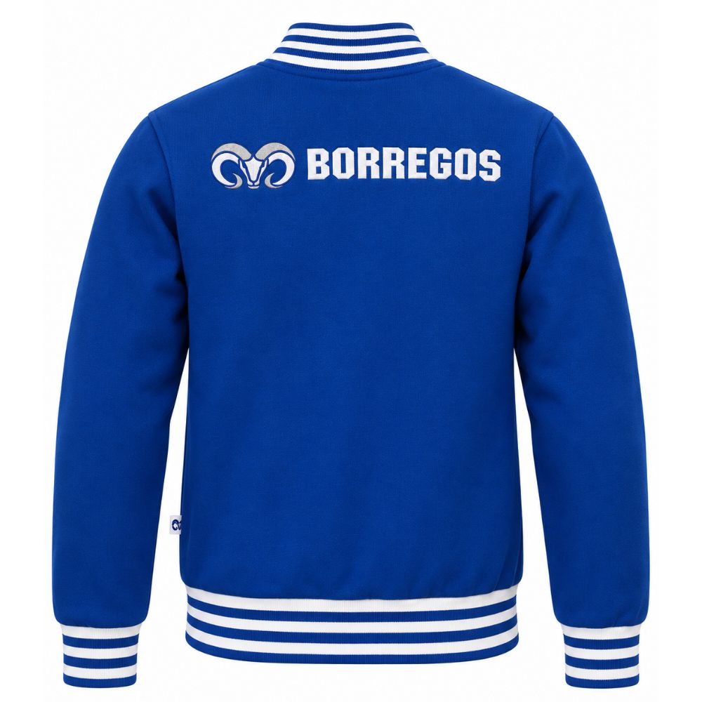 Chamarra Universitaria Básica BORREGOS Azul, Unisex