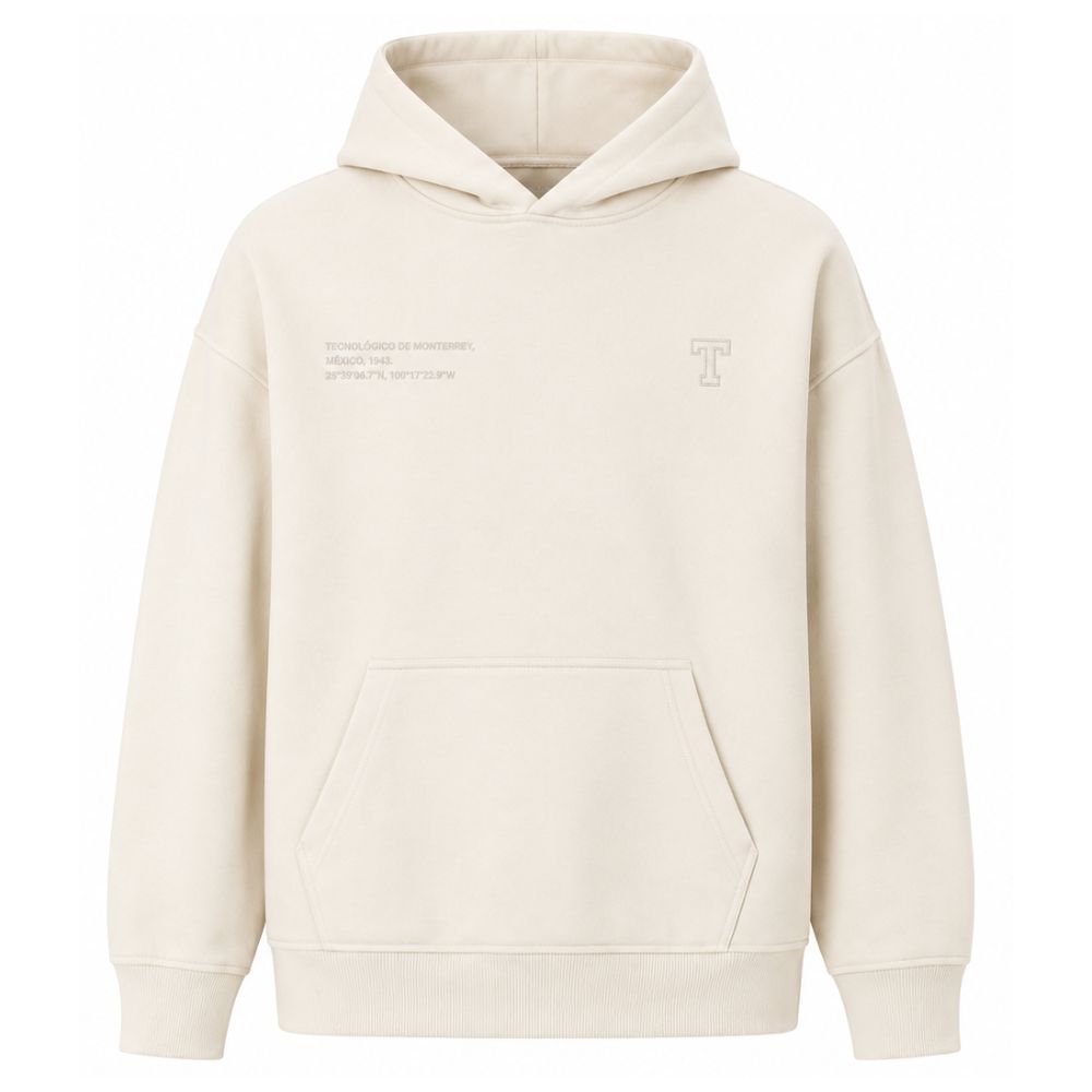 Sudadera Oversize Tecnológico de Monterrey Hueso, Unisex