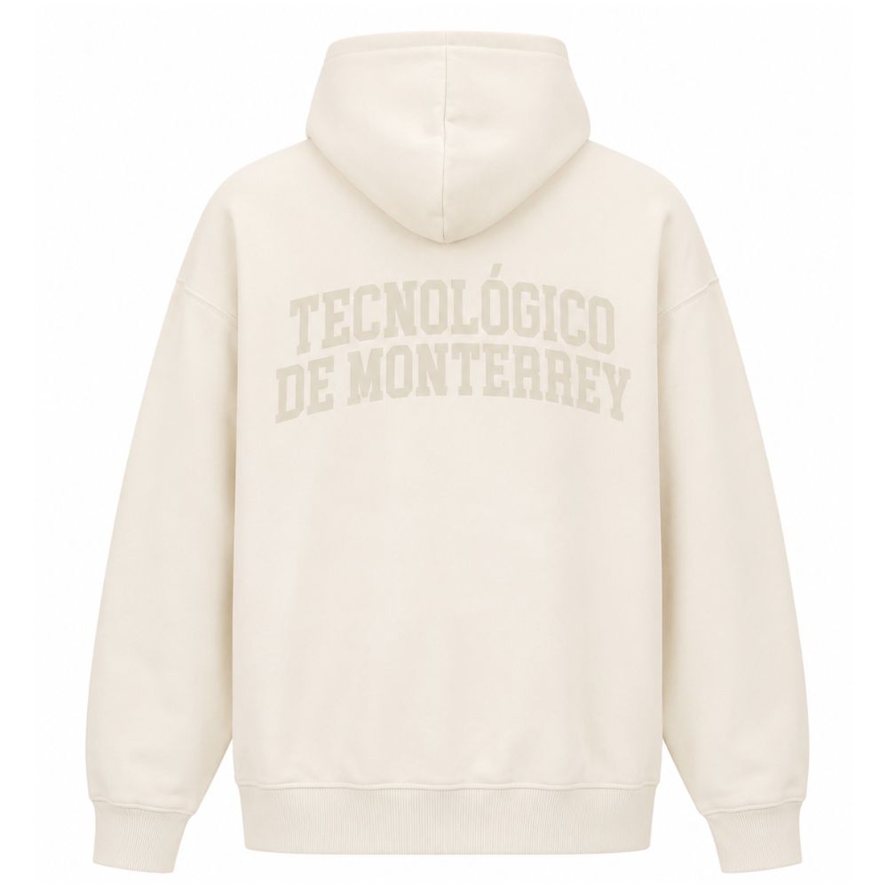 Sudadera Oversize Tecnológico de Monterrey Hueso, Unisex