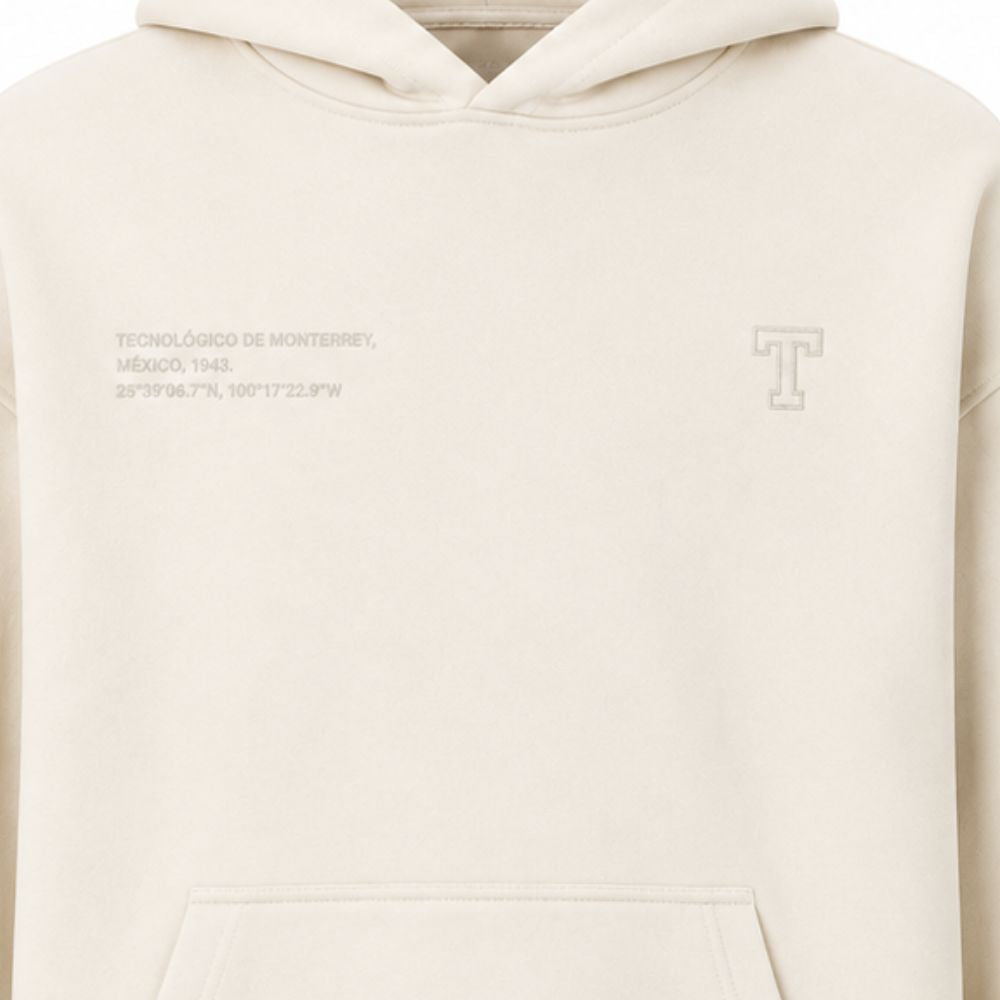 Sudadera Oversize Tecnológico de Monterrey Hueso, Unisex